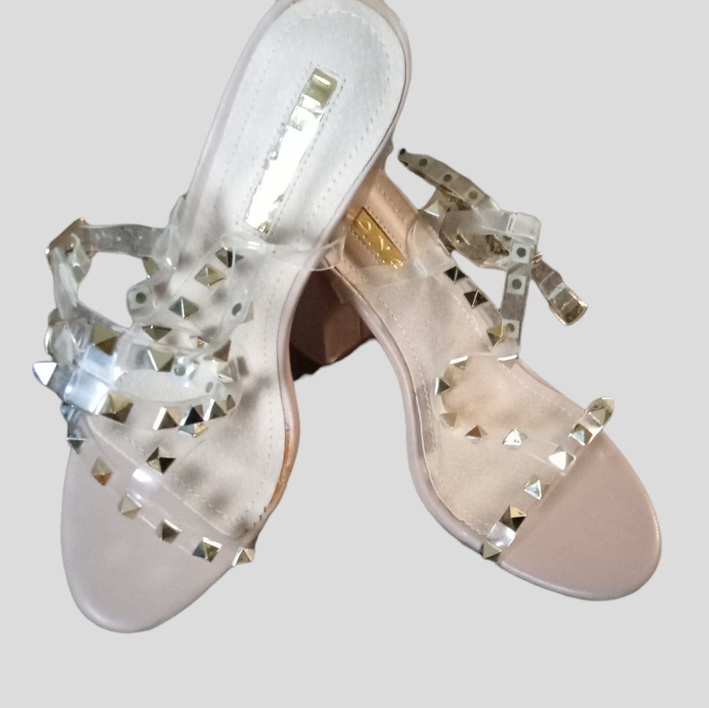 Clear Anklet block heels